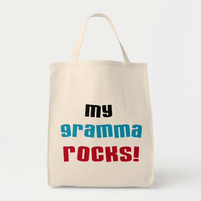 Bolsa Tote Minha avó Rocks T-shirts e presentes (Frente)
