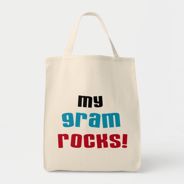 Bolsa Tote Minha avó Rocks T-shirts e presentes (Frente)