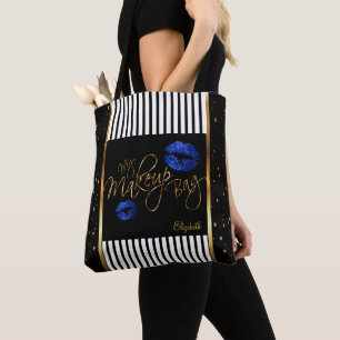 Bolsa Tote Minha Bag Confetti Dourada de maquilhagem - Lábio