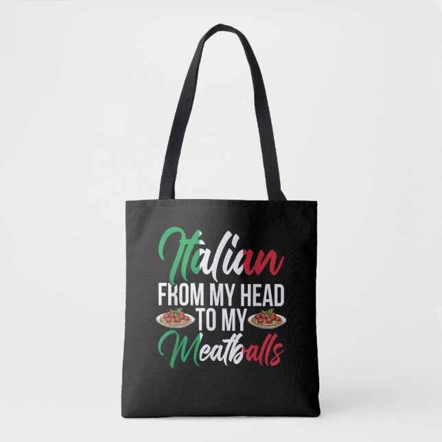 Bolsa Tote Minha Cabeça Para Minhas Almôndegas (Frente)