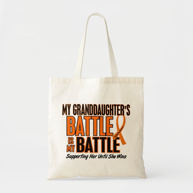 Bolsa Tote Minha da batalha leucemia da neta demasiado (Frente)
