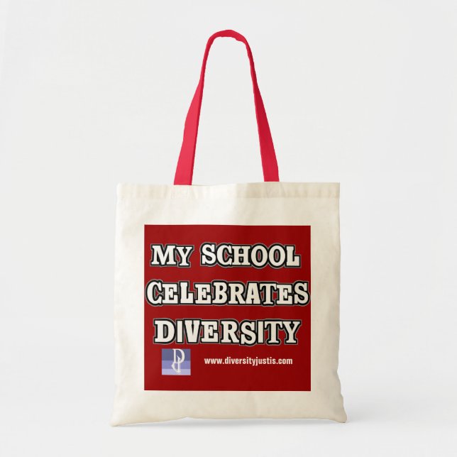 Bolsa Tote Minha escola celebra diversidade (Frente)