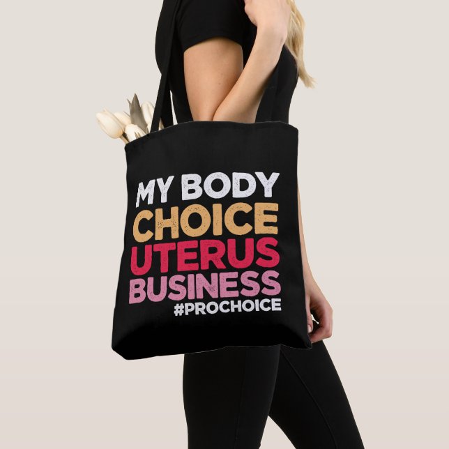 Bolsa Tote Minha Escolha do Corpo Utero - Feminista de Proesc (Close Up)