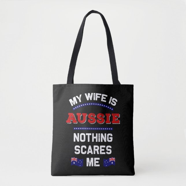 Bolsa Tote Minha esposa é Aussie embaixo sob a monarquia aust (Frente)