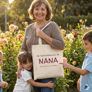 Bolsa Tote Minha Gente Favorita Me Chama de NANA Avó Personal