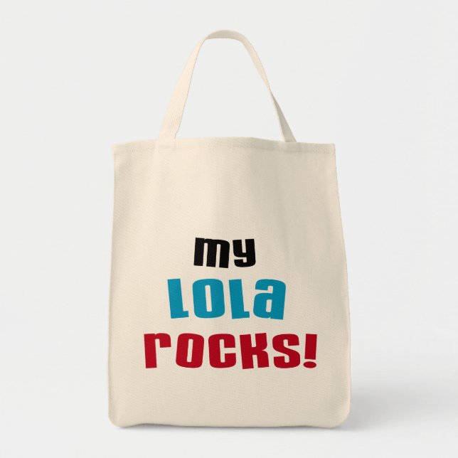 Bolsa Tote Minha Lola Rocks T-shirts e presentes (Frente)