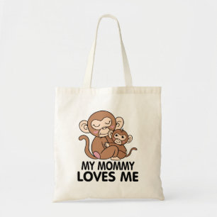 Bolsa Tote Minha Mamãe Me Ama - Macacos