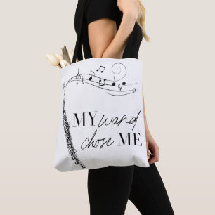 Bolsa Tote Minha Mão Escolheu-Me Uma Cota Preta E Branca