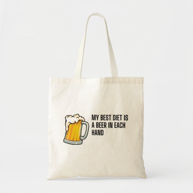Bolsa Tote Minha Melhor Dieta É Uma Cerveja – Presente Divert (Frente)