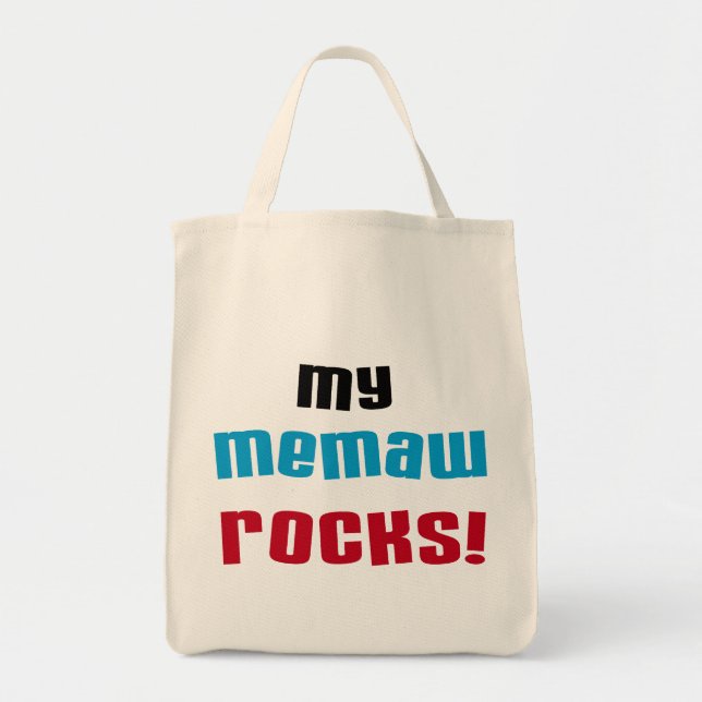 Bolsa Tote Minha Memaw Rocks T-shirts e presentes (Frente)