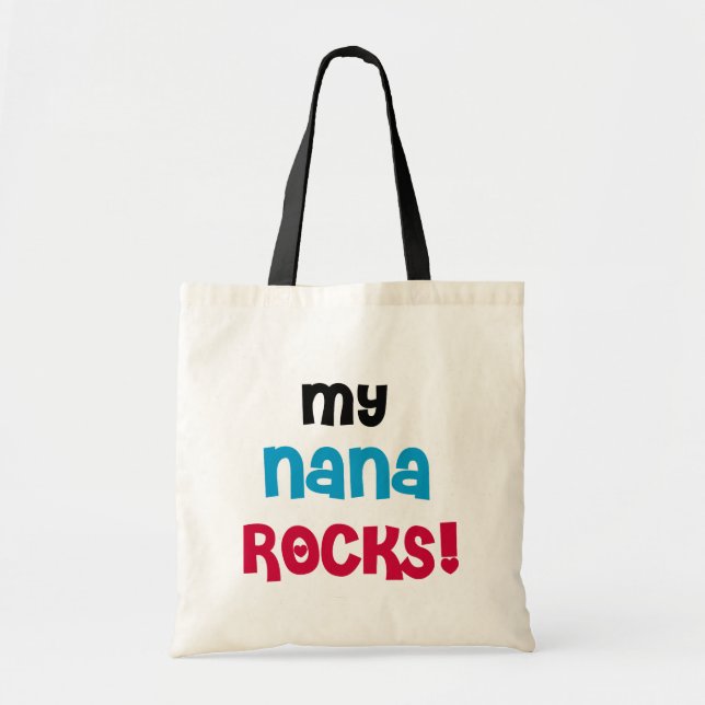 Bolsa Tote Minha Nana Rocks T-shirts e presentes (Frente)