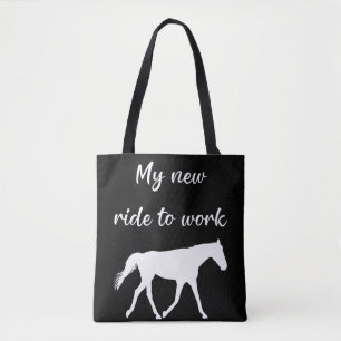 Bolsa Tote Minha Nova Viagem para Trabalhar com Engraçado Cav