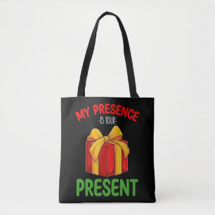 Bolsa Tote Minha Presença É o Seu Presente de Natal em Famíli