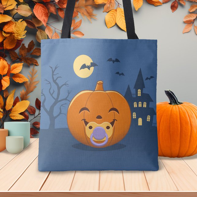 Bolsa Tote Minha Primeira Pumpkin Pacificadora de Halloween (Criador carregado)