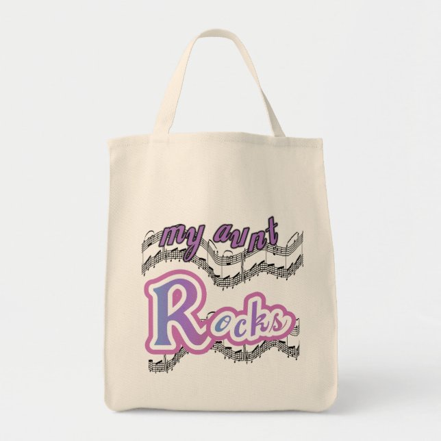 Bolsa Tote Minha tia Rocks Camisetas e presentes (Frente)