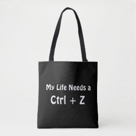 Bolsa Tote Minha Vida Precisa de um Ctrl + Z