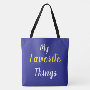 Bolsa Tote Minhas Coisas Favoritas Azuis