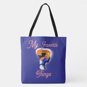 Bolsa Tote Minhas Coisas Favoritas Azuis  