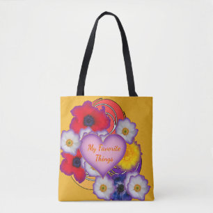 Bolsa Tote Minhas Coisas Favoritas Floral Amarelo