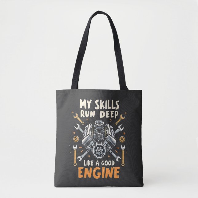 Bolsa Tote Minhas habilidades funcionam profundamente como um (Frente)