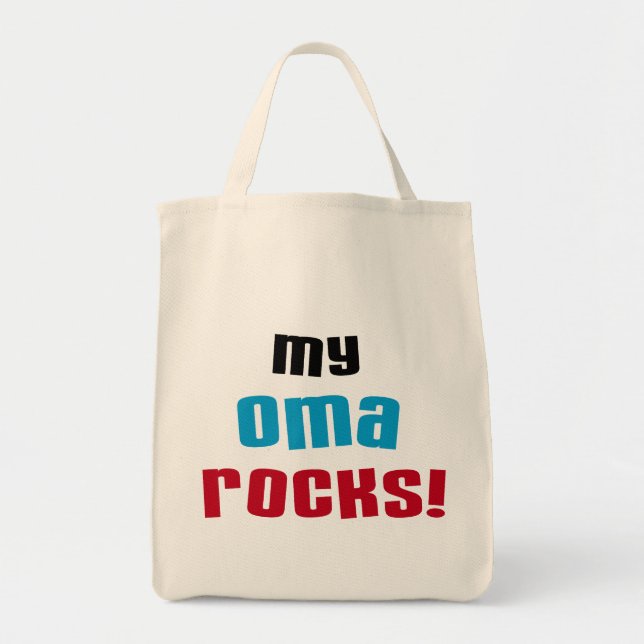 Bolsa Tote Minhas T-shirts e presentes de Oma Rocks (Frente)