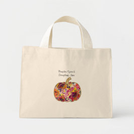 Bolsa Tote Mini Abóbora de ouro e Delícia Floral