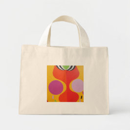 Bolsa Tote Mini Abstract Orange & Yellow Fashionista Tiny Tote