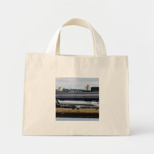 Bolsa Tote Mini Aeroporto da cidade de Alitalia Embraer ERJ-190