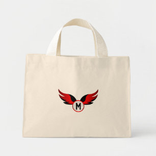 Bolsa Tote Mini Águia Vermelha Alada com Nome Personalizado