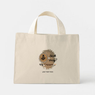 Bolsa Tote Mini Ainda Tonto Precisa Café