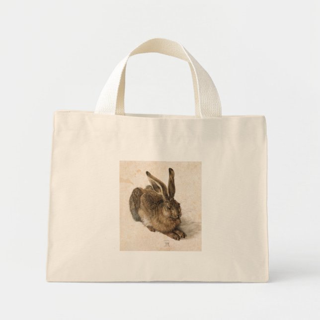 Bolsa Tote Mini Albrecht Dürer - Junger Hase (Young Hare), 1502 (Frente)
