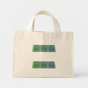 Bolsa Tote Mini Alpaca-Al-Pa-Ca-Alumínio-Protactínio-Cálcio
