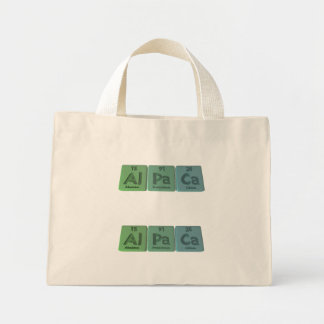 Bolsa Tote Mini Alpaca-Al-Pa-Ca-Alumínio-Protactínio-Cálcio