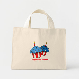 Bolsa Tote Mini Aniversário de Cupcake Americano