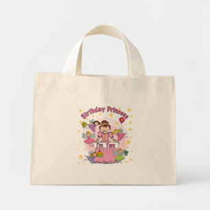 Bolsa Tote Mini Aniversário Princesa Eu sou duas T-shirts e presen
