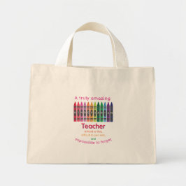 Bolsa Tote Mini Apreciação Colorida do Professor Crayon/ Jardim de