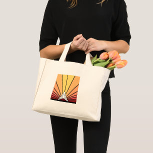 Bolsa Tote Mini Art deco sun de amanhecer Tote Bag