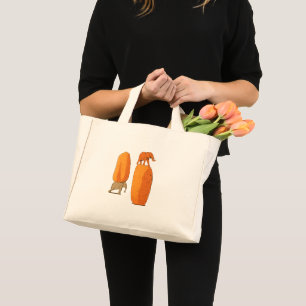 Bolsa Tote Mini Arte Colorida de Elefante em Equilíbrio