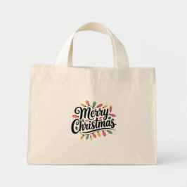 Bolsa Tote Mini Árvore Feliz de Natal