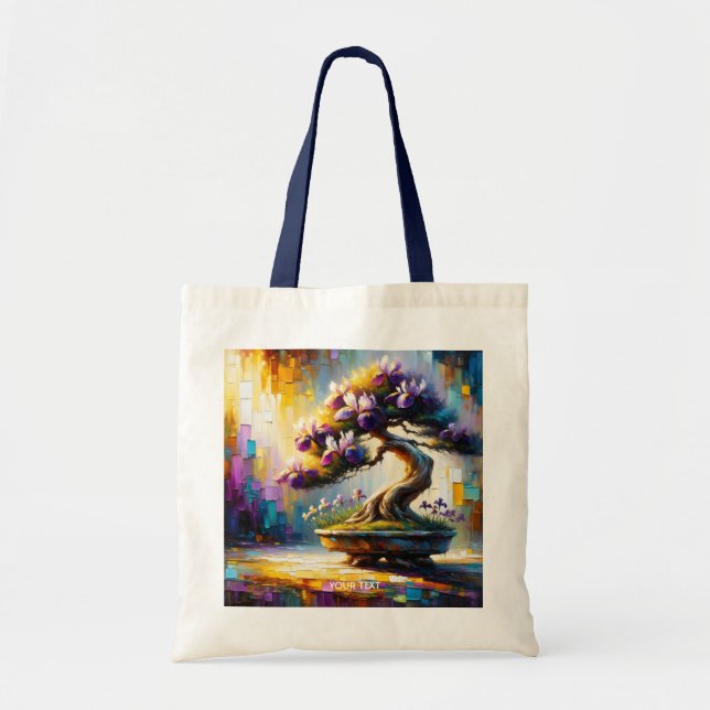 Bolsa Tote Mini árvore roxa fantasma (Frente)