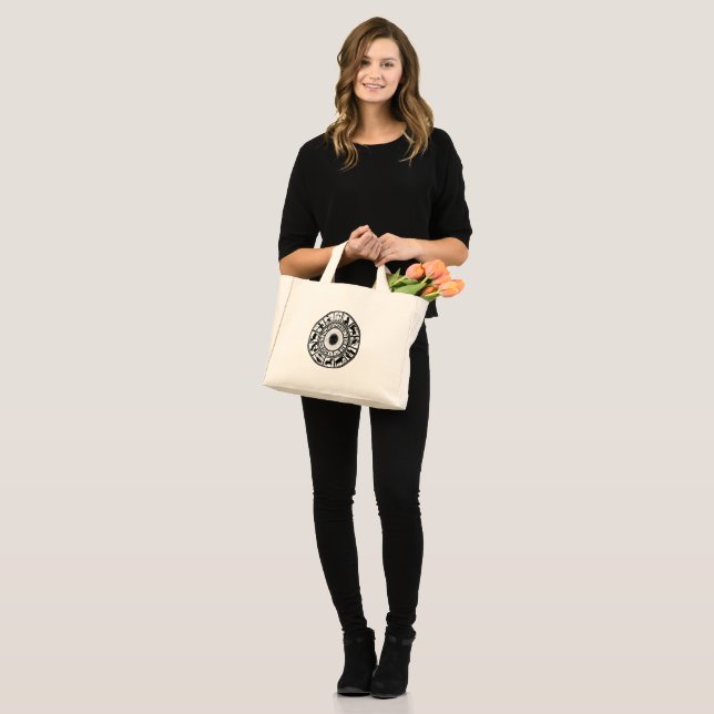 Bolsa Tote Mini Astrologia Vintage Roda Zodiac (Frente (modelo))