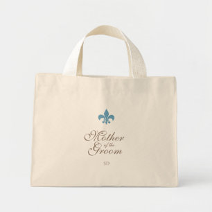 Bolsa Tote Mini Azul Fleur de Lis Mãe do Almoço Inicial