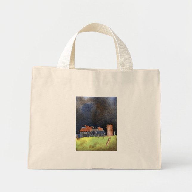 Bolsa Tote Mini Bag de estradas do país (Frente)
