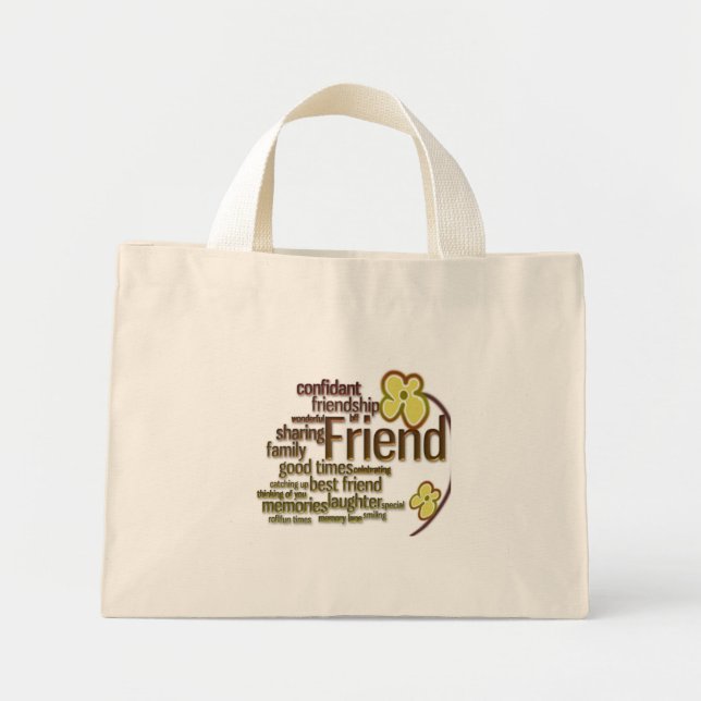 Bolsa Tote Mini Bag de Melhores Cotações de Amigos (Frente)