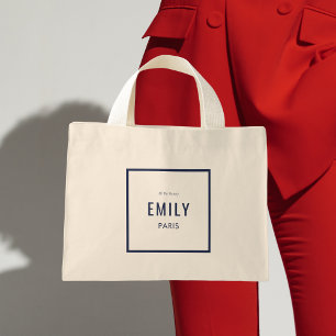 Bolsa Tote Mini Beleza do Marinho/Promo da Marca da moda