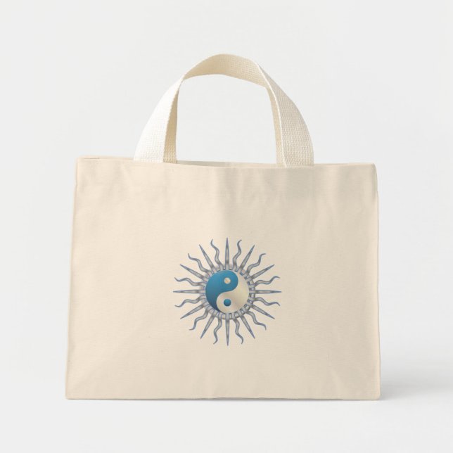 Bolsa Tote Mini Blue Starburst Yin Yang (Frente)