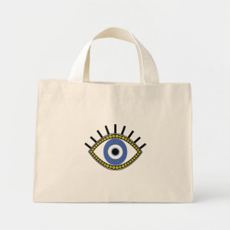 Bolsa Tote Mini Boa sorte, Olho Azul, amuleto grego mau