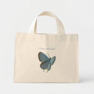 Bolsa Tote Mini Borboleta Azul De Altura Oriental