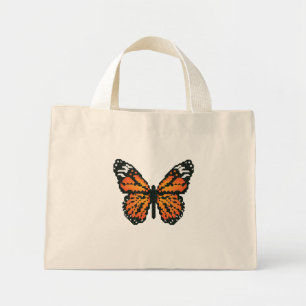 Bolsa Tote Mini Borboleta monarca em polígono