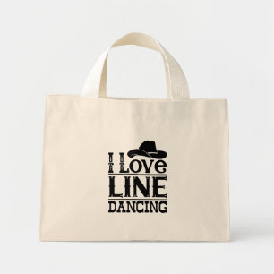 Bolsa Tote Mini Botas de Cowboy Dança em Linha Música Country